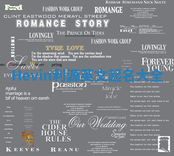 Hevin利源英文起名大全