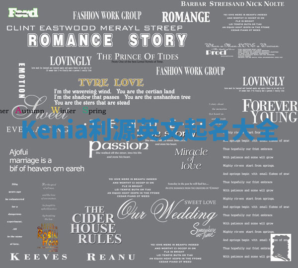 Kenia利源英文起名大全