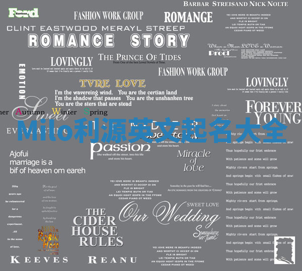 Milo利源英文起名大全 Milo利源英文起名大全