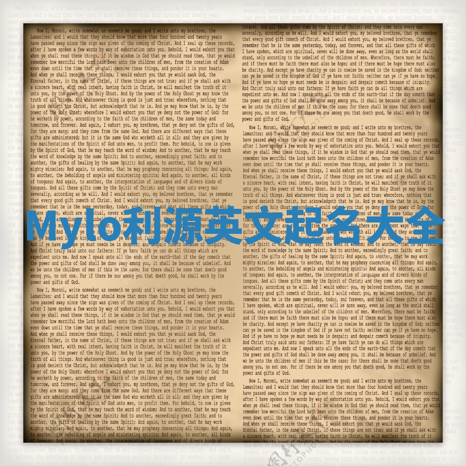 Mylo利源英文起名大全