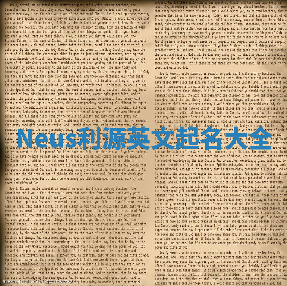 Neus利源英文起名大全