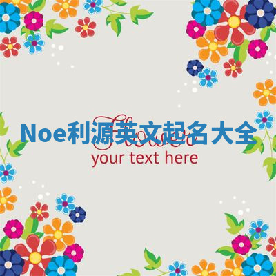 Noe利源英文起名大全
