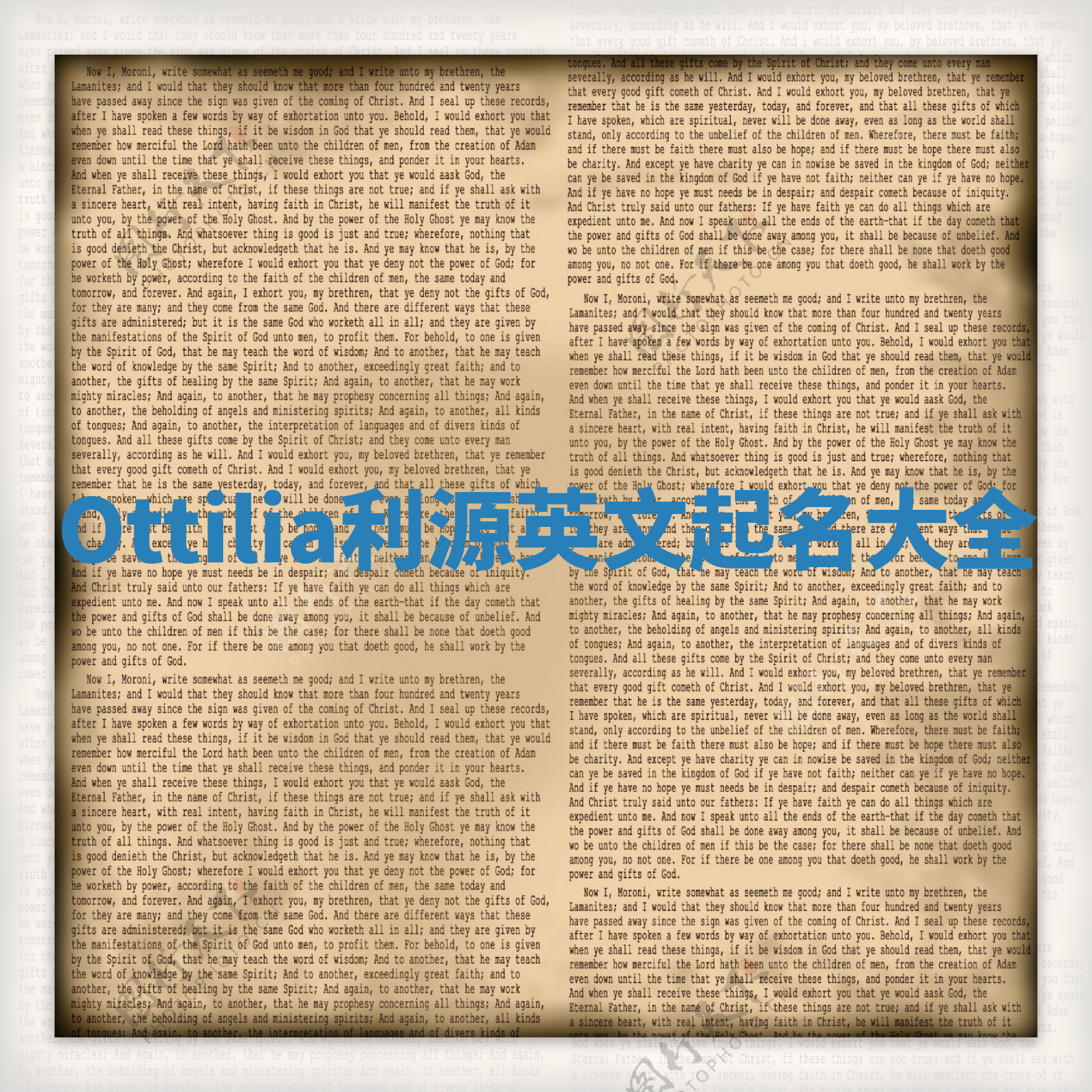Ottilia利源英文起名大全