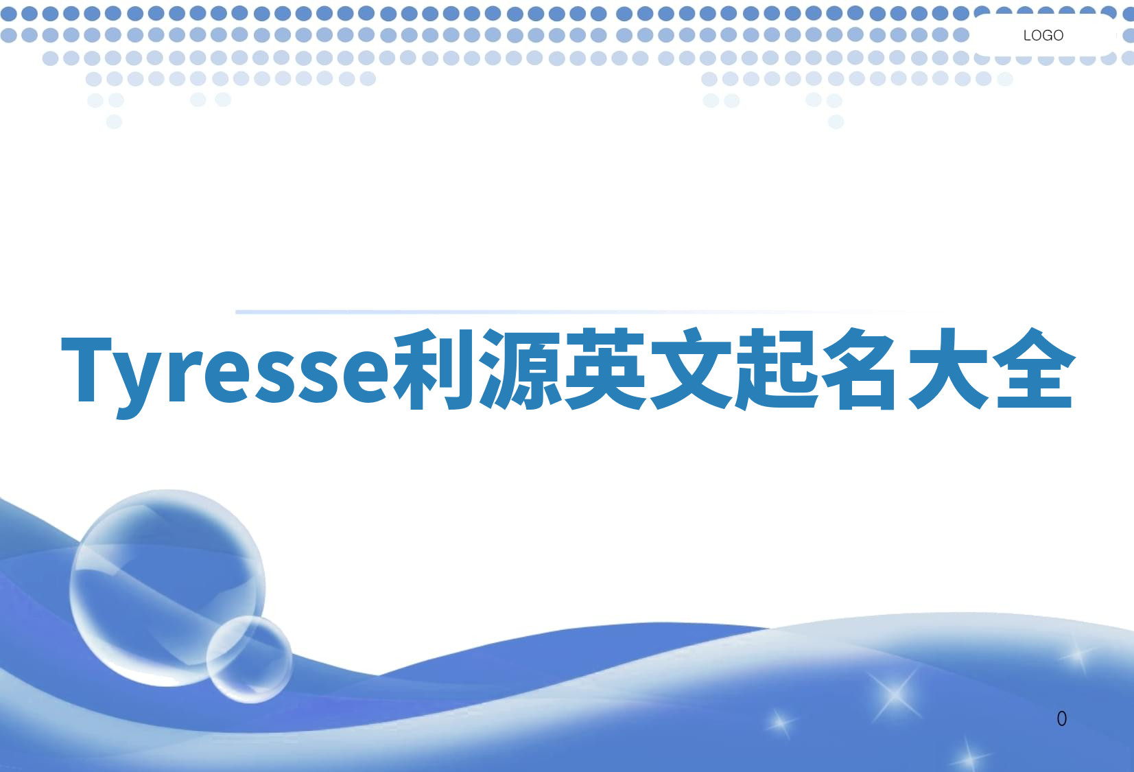 Tyresse利源英文起名大全